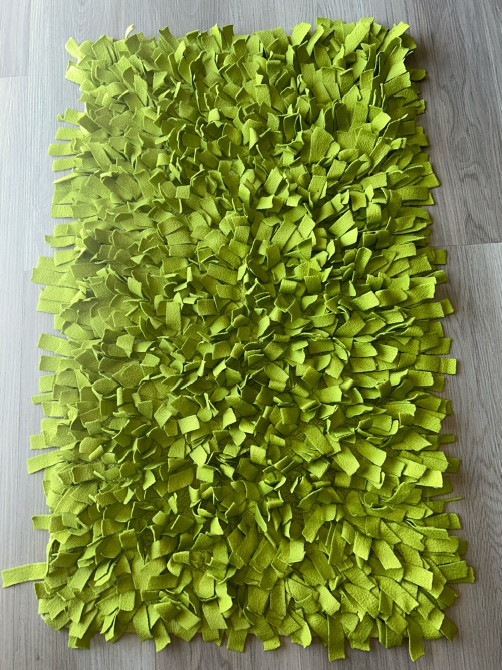 Shaggy Accent Throw Rug Lime Green NWOT Bath Textured Shaggy Artsy